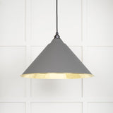 This is an image showing From The Anvil - Smooth Brass Hockley Pendant in Bluff available from trade door handles, quick delivery and discounted prices