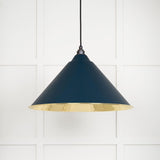 This is an image showing From The Anvil - Smooth Brass Hockley Pendant in Dusk available from trade door handles, quick delivery and discounted prices