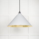 This is an image showing From The Anvil - Smooth Brass Hockley Pendant in Flock available from trade door handles, quick delivery and discounted prices