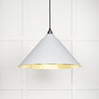 This is an image showing From The Anvil - Smooth Brass Hockley Pendant in Flock available from trade door handles, quick delivery and discounted prices