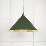 This is an image showing From The Anvil - Smooth Brass Hockley Pendant in Heath available from trade door handles, quick delivery and discounted prices