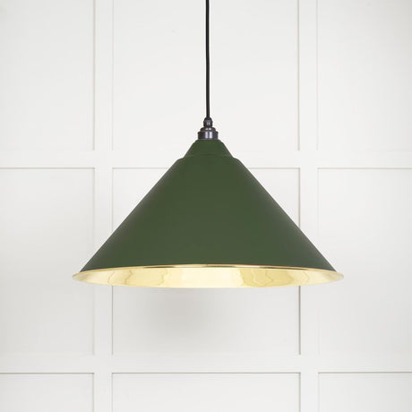 This is an image showing From The Anvil - Smooth Brass Hockley Pendant in Heath available from trade door handles, quick delivery and discounted prices