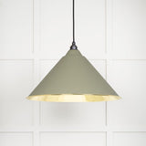 This is an image showing From The Anvil - Smooth Brass Hockley Pendant in Tump available from trade door handles, quick delivery and discounted prices