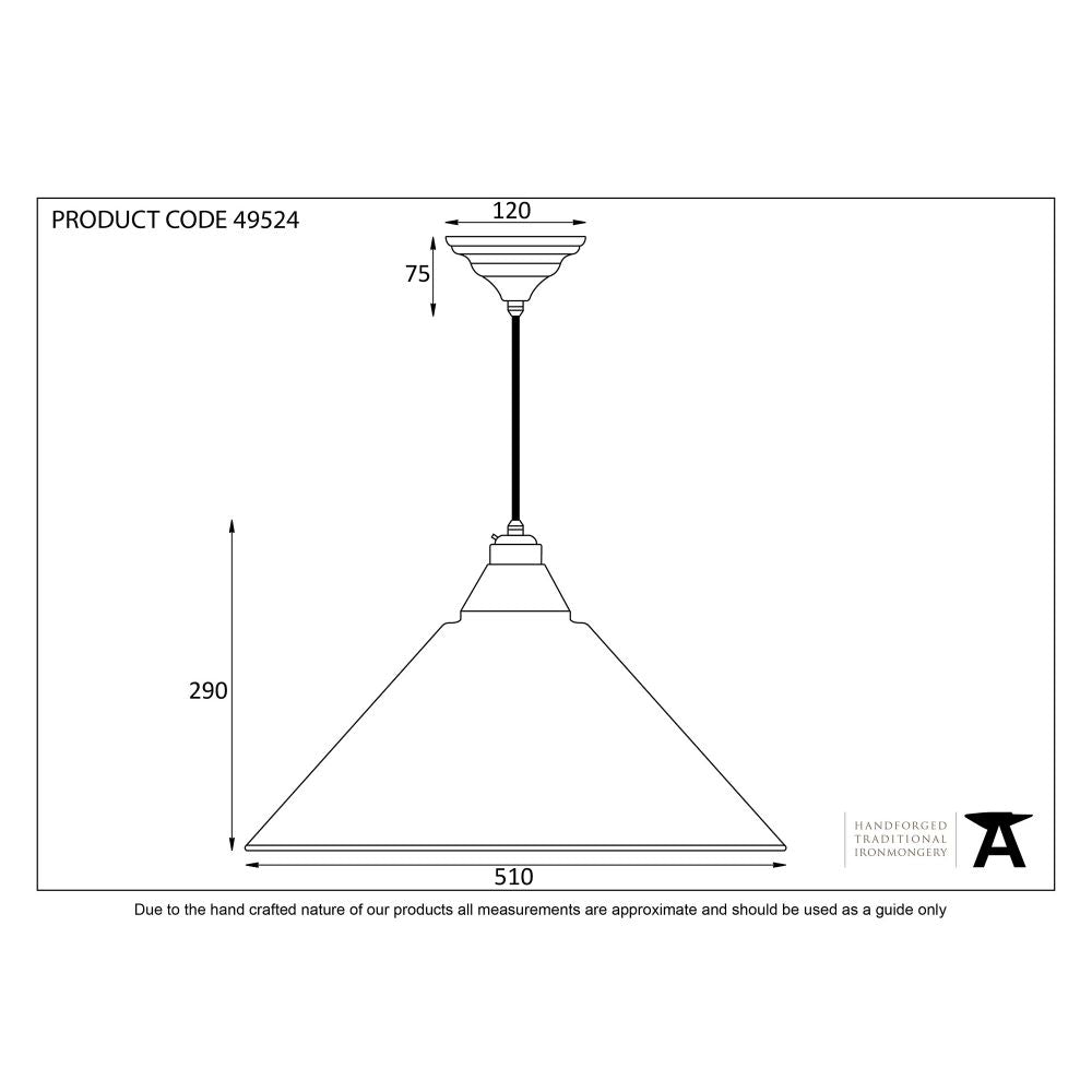 This is an image showing From The Anvil - Smooth Brass Hockley Pendant available from trade door handles, quick delivery and discounted prices