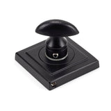 This is an image showing From The Anvil - Matt Black Round Thumbturn Set (Square) available from trade door handles, quick delivery and discounted prices