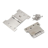 This is an image showing From The Anvil - Satin SS 4" x 4" x 6"  Parliament Hinge (pair) available from trade door handles, quick delivery and discounted prices