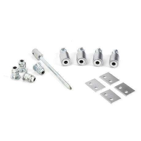 This is an image showing From The Anvil - Satin Chrome Secure Stops (Pack of 4) available from trade door handles, quick delivery and discounted prices