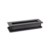 This is an image showing From The Anvil - Matt Black Traditional Letterbox available from trade door handles, quick delivery and discounted prices