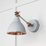 This is an image showing From The Anvil - Smooth Copper Brindley Wall Light in Birch available from trade door handles, quick delivery and discounted prices