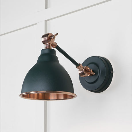 This is an image showing From The Anvil - Smooth Copper Brindley Wall Light in Dingle available from trade door handles, quick delivery and discounted prices