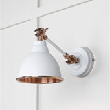 This is an image showing From The Anvil - Smooth Copper Brindley Wall Light in Flock available from trade door handles, quick delivery and discounted prices