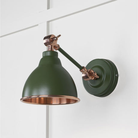 This is an image showing From The Anvil - Smooth Copper Brindley Wall Light in Heath available from trade door handles, quick delivery and discounted prices