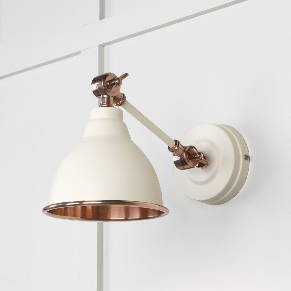 This is an image showing From The Anvil - Smooth Copper Brindley Wall Light in Teasel available from trade door handles, quick delivery and discounted prices
