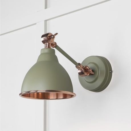 This is an image showing From The Anvil - Smooth Copper Brindley Wall Light in Tump available from trade door handles, quick delivery and discounted prices