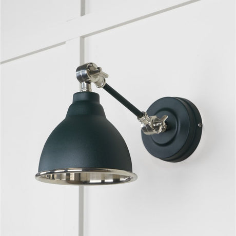 This is an image showing From The Anvil - Smooth Nickel Brindley Wall Light in Dingle available from trade door handles, quick delivery and discounted prices