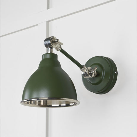 This is an image showing From The Anvil - Smooth Nickel Brindley Wall Light in Heath available from trade door handles, quick delivery and discounted prices