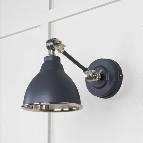 This is an image showing From The Anvil - Smooth Nickel Brindley Wall Light in Slate available from trade door handles, quick delivery and discounted prices