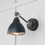 This is an image showing From The Anvil - Smooth Nickel Brindley Wall Light in Soot available from trade door handles, quick delivery and discounted prices