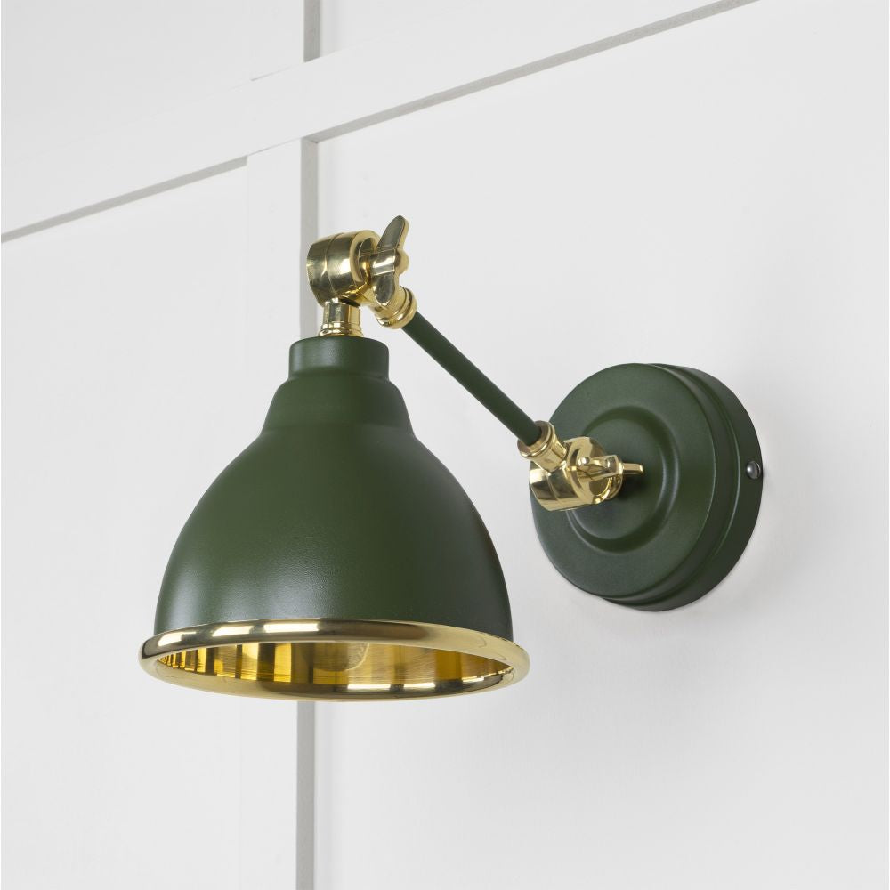 This is an image showing From The Anvil - Smooth Brass Brindley Wall Light in Heath available from trade door handles, quick delivery and discounted prices