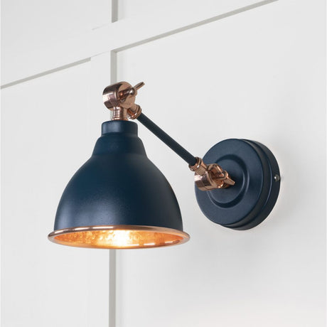 This is an image showing From The Anvil - Hammered Copper Brindley Wall Light in Dusk available from trade door handles, quick delivery and discounted prices