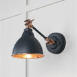 This is an image showing From The Anvil - Hammered Copper Brindley Wall Light in Soot available from trade door handles, quick delivery and discounted prices