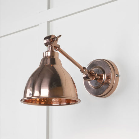 This is an image showing From The Anvil - Hammered Copper Brindley Wall Light available from trade door handles, quick delivery and discounted prices