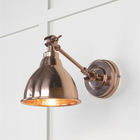 This is an image showing From The Anvil - Hammered Copper Brindley Wall Light available from trade door handles, quick delivery and discounted prices