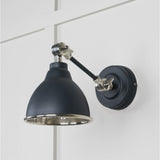 This is an image showing From The Anvil - Hammered Nickel Brindley Wall Light in Soot available from trade door handles, quick delivery and discounted prices