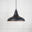 This is an image showing From The Anvil - Smooth Copper Frankley Pendant in Elan Black available from trade door handles, quick delivery and discounted prices