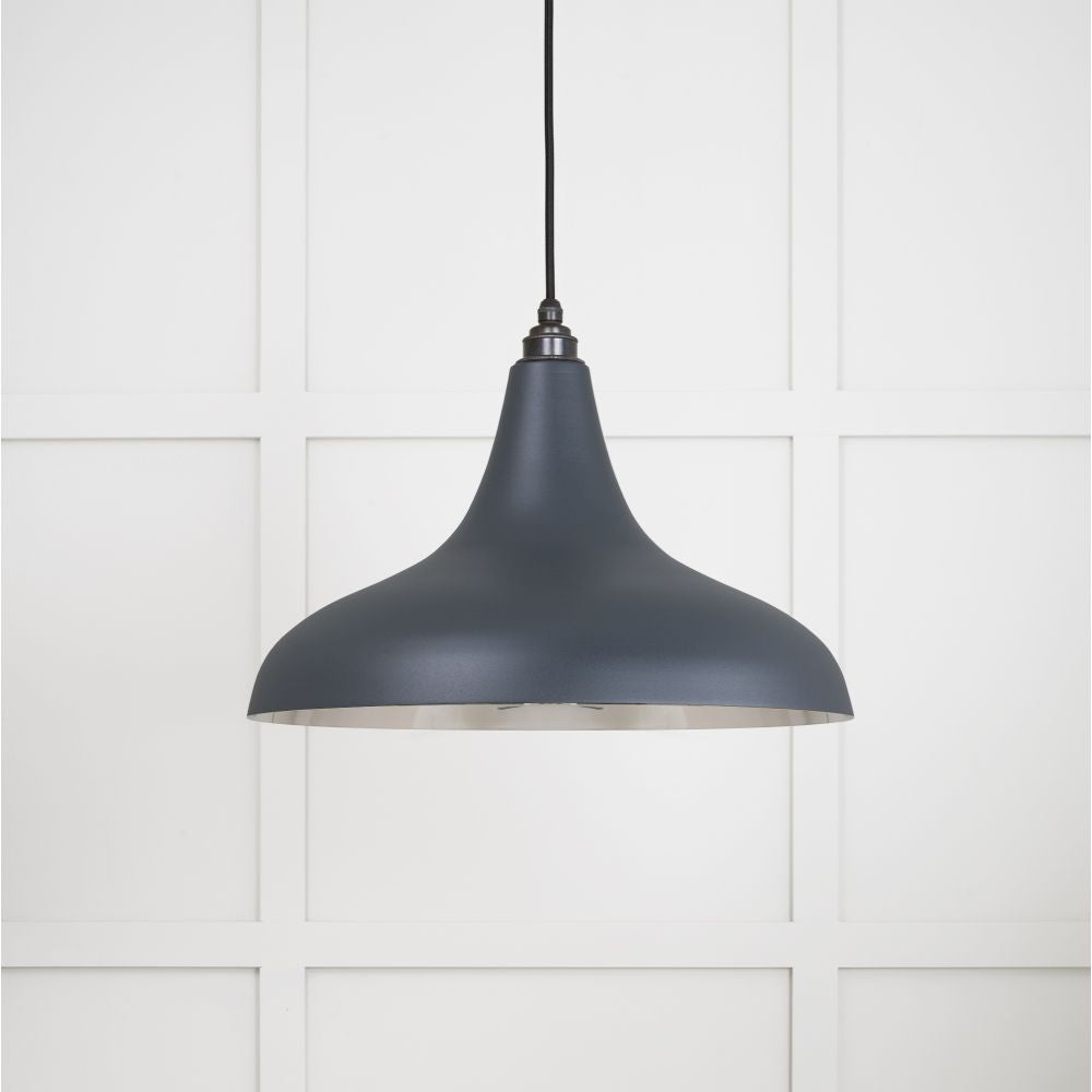 This is an image showing From The Anvil - Smooth Nickel Frankley Pendant in Soot available from trade door handles, quick delivery and discounted prices