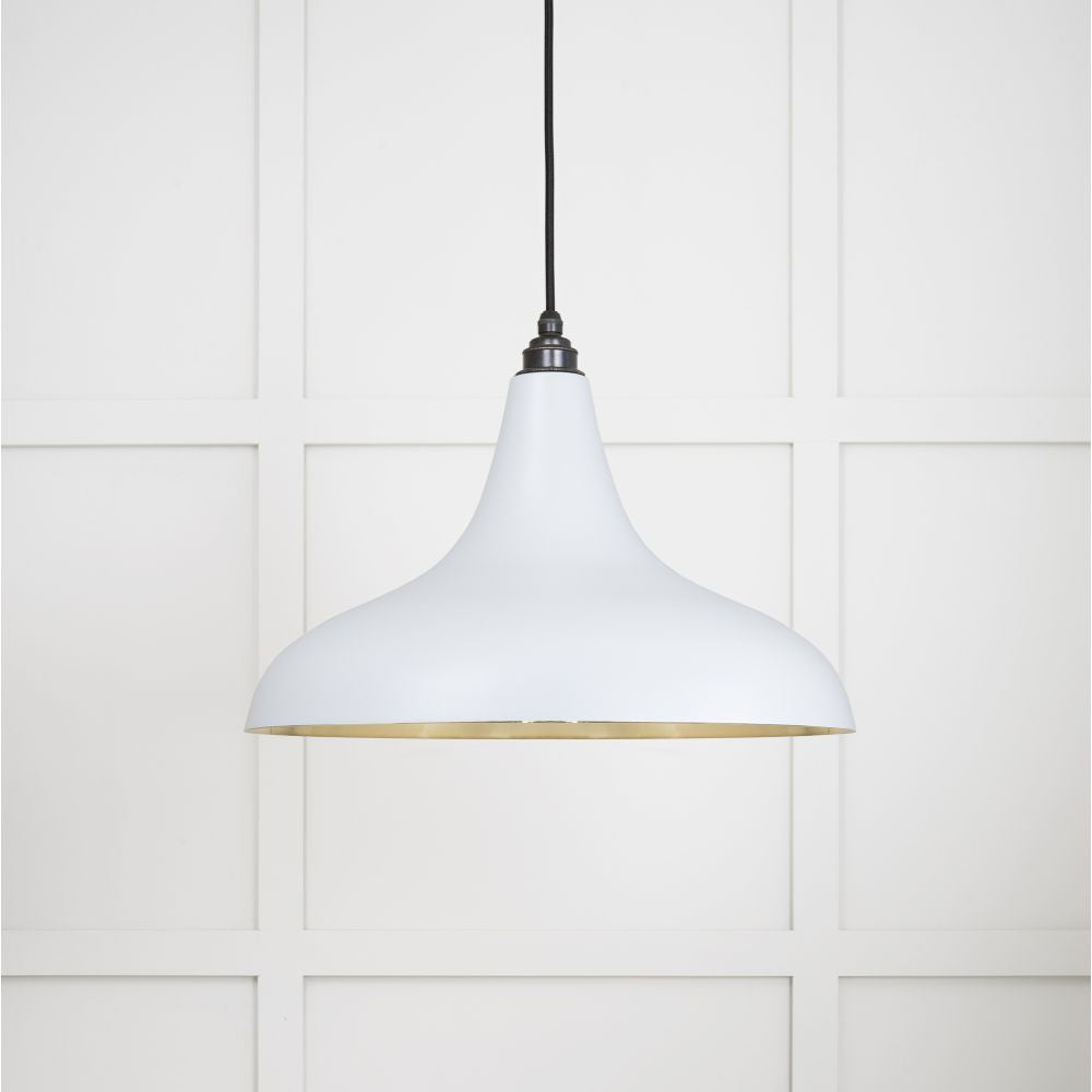 This is an image showing From The Anvil - Smooth Brass Frankley Pendant in Birch available from trade door handles, quick delivery and discounted prices