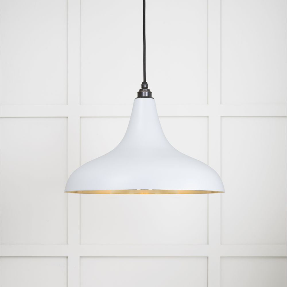 This is an image showing From The Anvil - Smooth Brass Frankley Pendant in Birch available from trade door handles, quick delivery and discounted prices