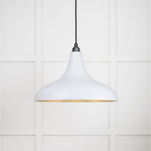 This is an image showing From The Anvil - Smooth Brass Frankley Pendant in Birch available from trade door handles, quick delivery and discounted prices