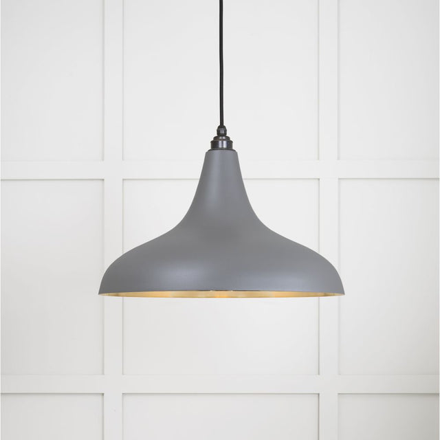 This is an image showing From The Anvil - Smooth Brass Frankley Pendant in Bluff available from trade door handles, quick delivery and discounted prices