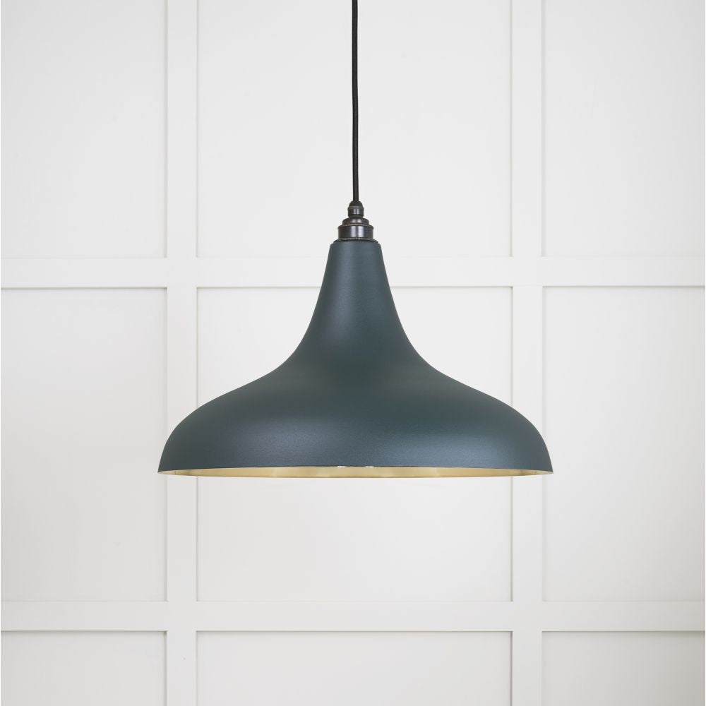 This is an image showing From The Anvil - Smooth Brass Frankley Pendant in Dingle available from trade door handles, quick delivery and discounted prices