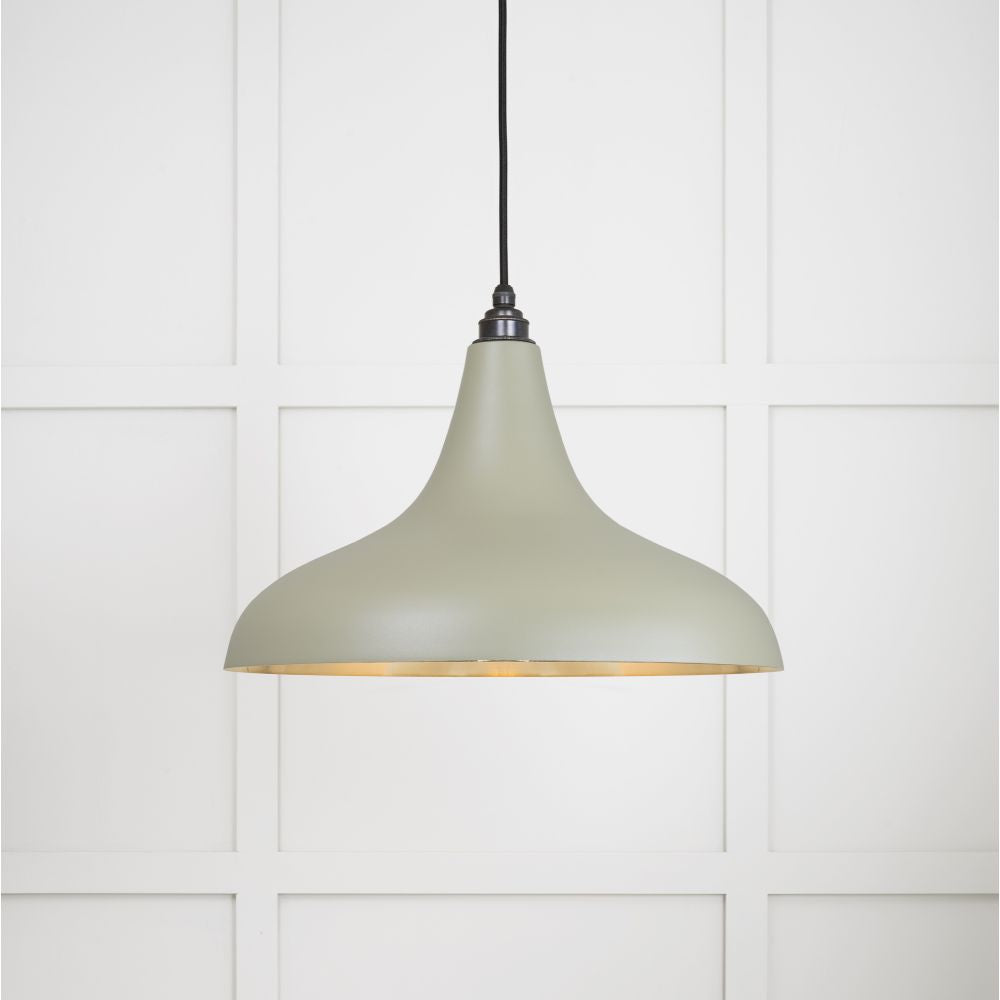 This is an image showing From The Anvil - Smooth Brass Frankley Pendant in Tump available from trade door handles, quick delivery and discounted prices