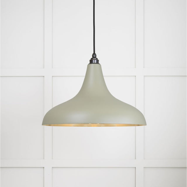 This is an image showing From The Anvil - Smooth Brass Frankley Pendant in Tump available from trade door handles, quick delivery and discounted prices