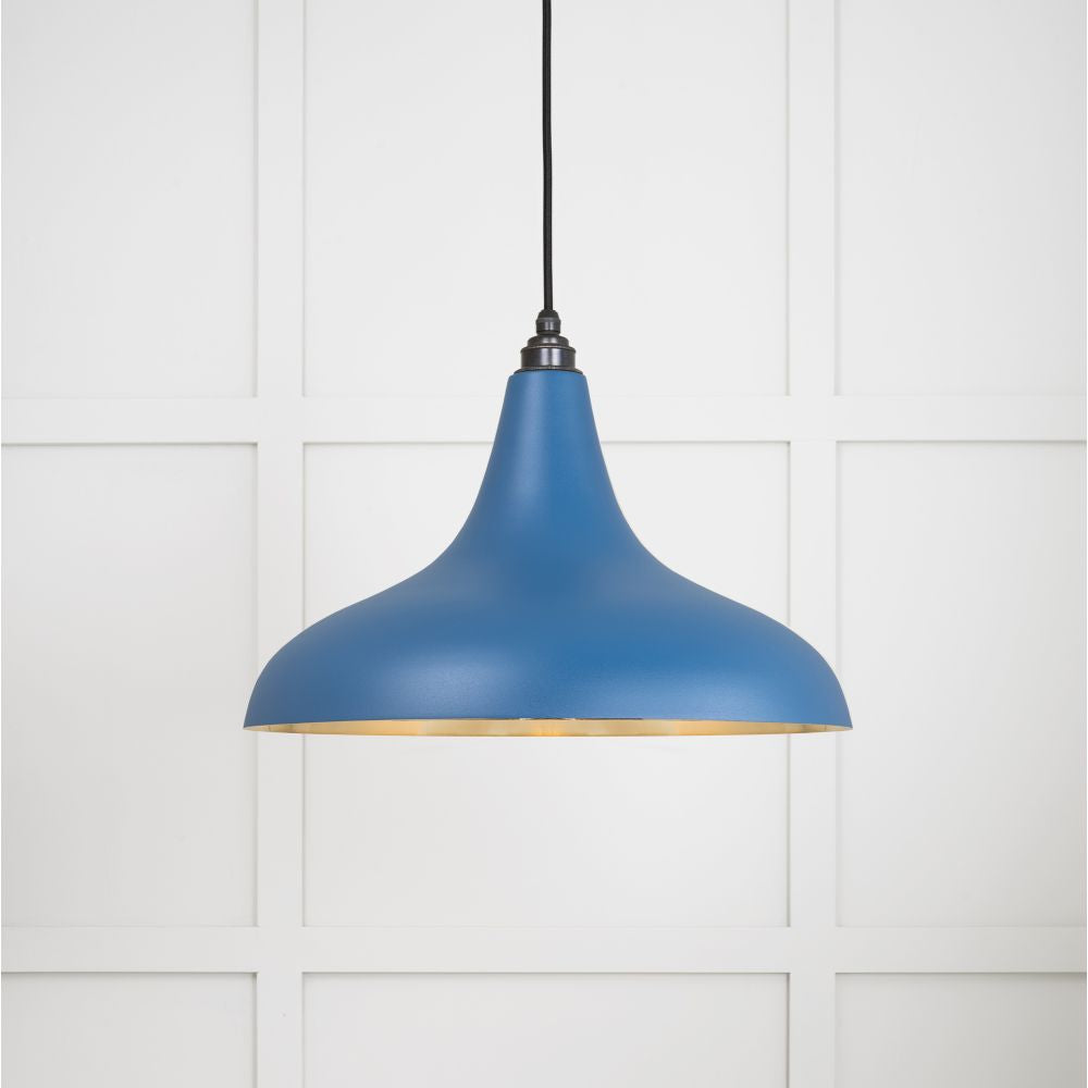 This is an image showing From The Anvil - Smooth Brass Frankley Pendant in Upstream available from trade door handles, quick delivery and discounted prices