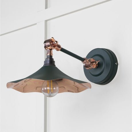 This is an image showing From The Anvil - Smooth Copper Flora Wall Light in Dingle available from trade door handles, quick delivery and discounted prices