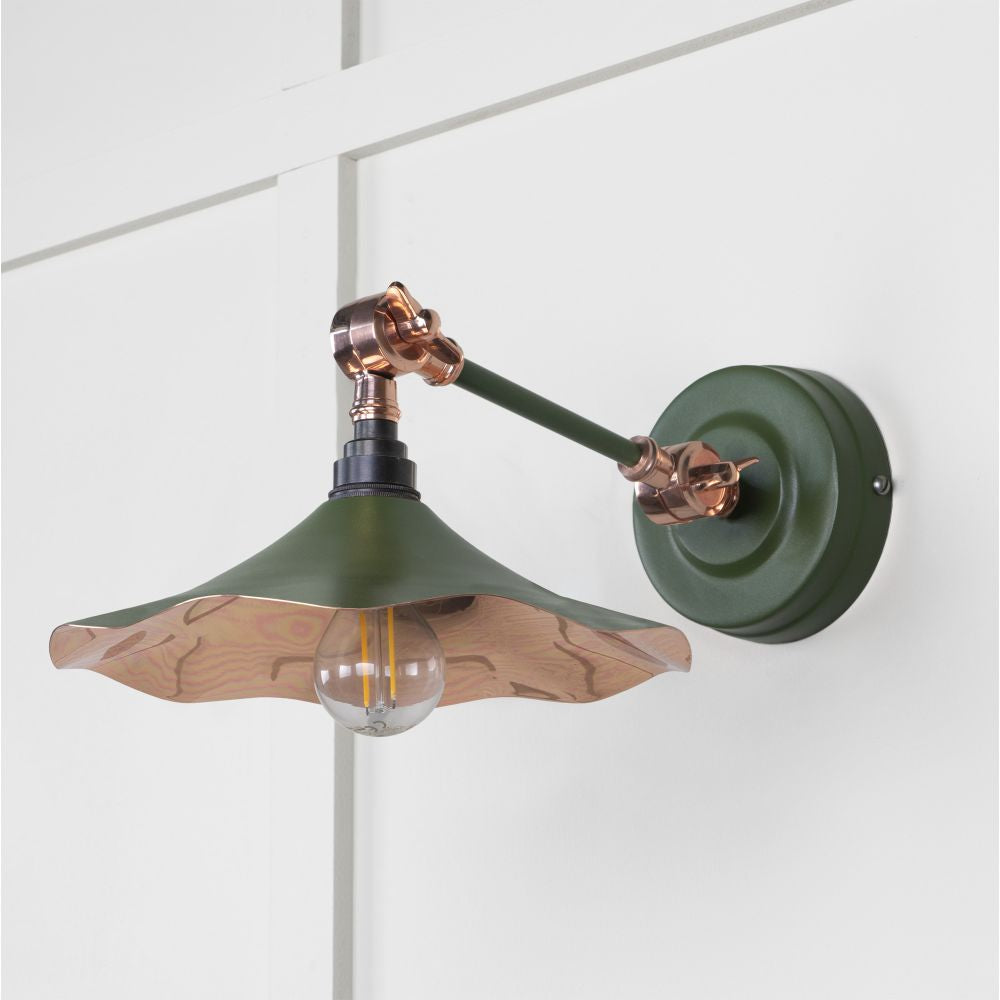 This is an image showing From The Anvil - Smooth Copper Flora Wall Light in Heath available from trade door handles, quick delivery and discounted prices