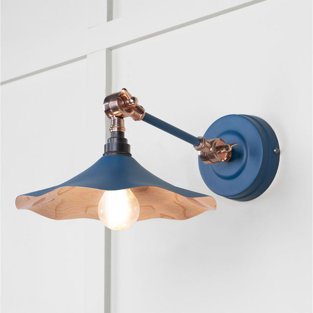 This is an image showing From The Anvil - Smooth Copper Flora Wall Light in Upstream available from trade door handles, quick delivery and discounted prices