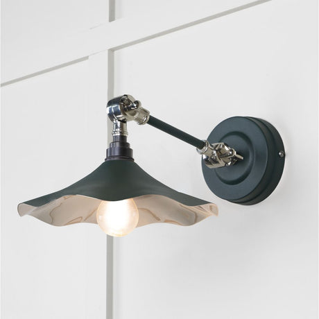This is an image showing From The Anvil - Smooth Nickel Flora Wall Light in Dingle available from trade door handles, quick delivery and discounted prices