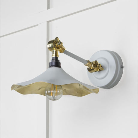 This is an image showing From The Anvil - Smooth Brass Flora Wall Light in Birch available from trade door handles, quick delivery and discounted prices