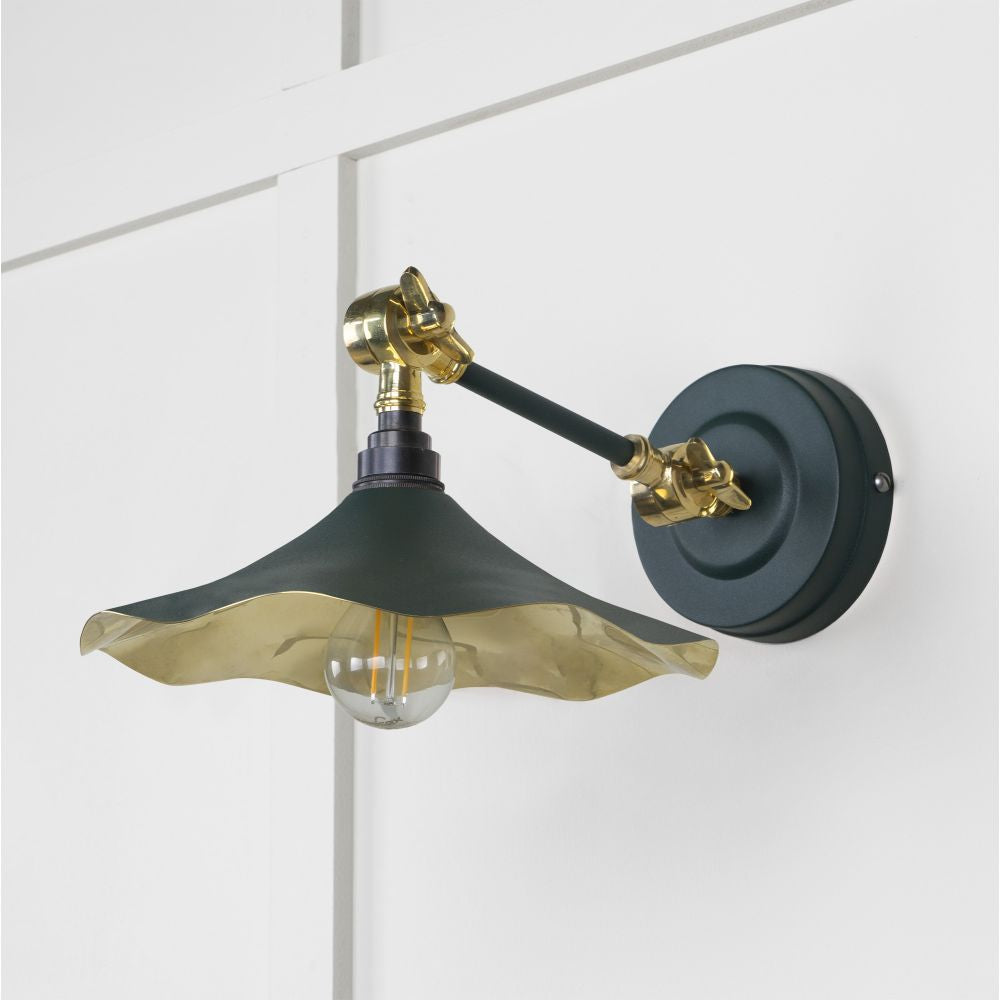 This is an image showing From The Anvil - Smooth Brass Flora Wall Light in Dingle available from trade door handles, quick delivery and discounted prices