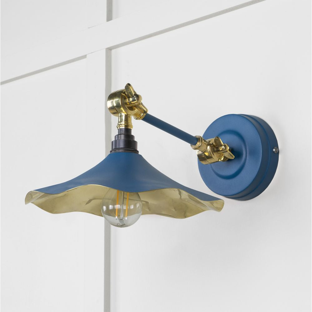 This is an image showing From The Anvil - Smooth Brass Flora Wall Light in Upstream available from trade door handles, quick delivery and discounted prices