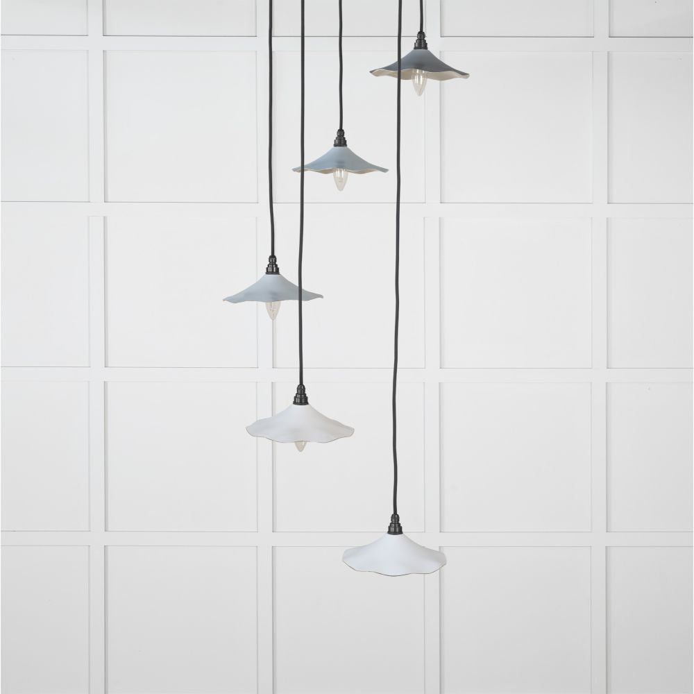 This is an image showing From The Anvil - Smooth Nickel Flora Cluster Pendant in Birch available from trade door handles, quick delivery and discounted prices