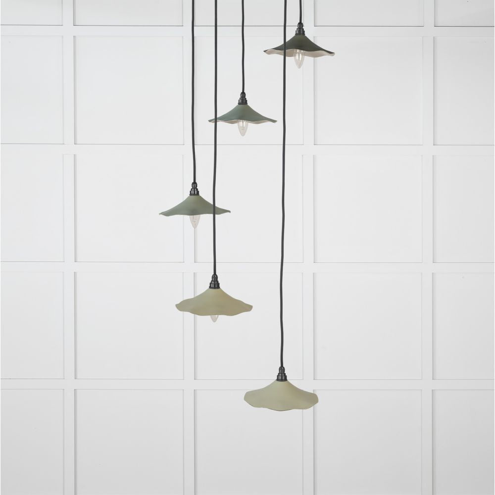 This is an image showing From The Anvil - Smooth Nickel Flora Cluster Pendant in Tump available from trade door handles, quick delivery and discounted prices