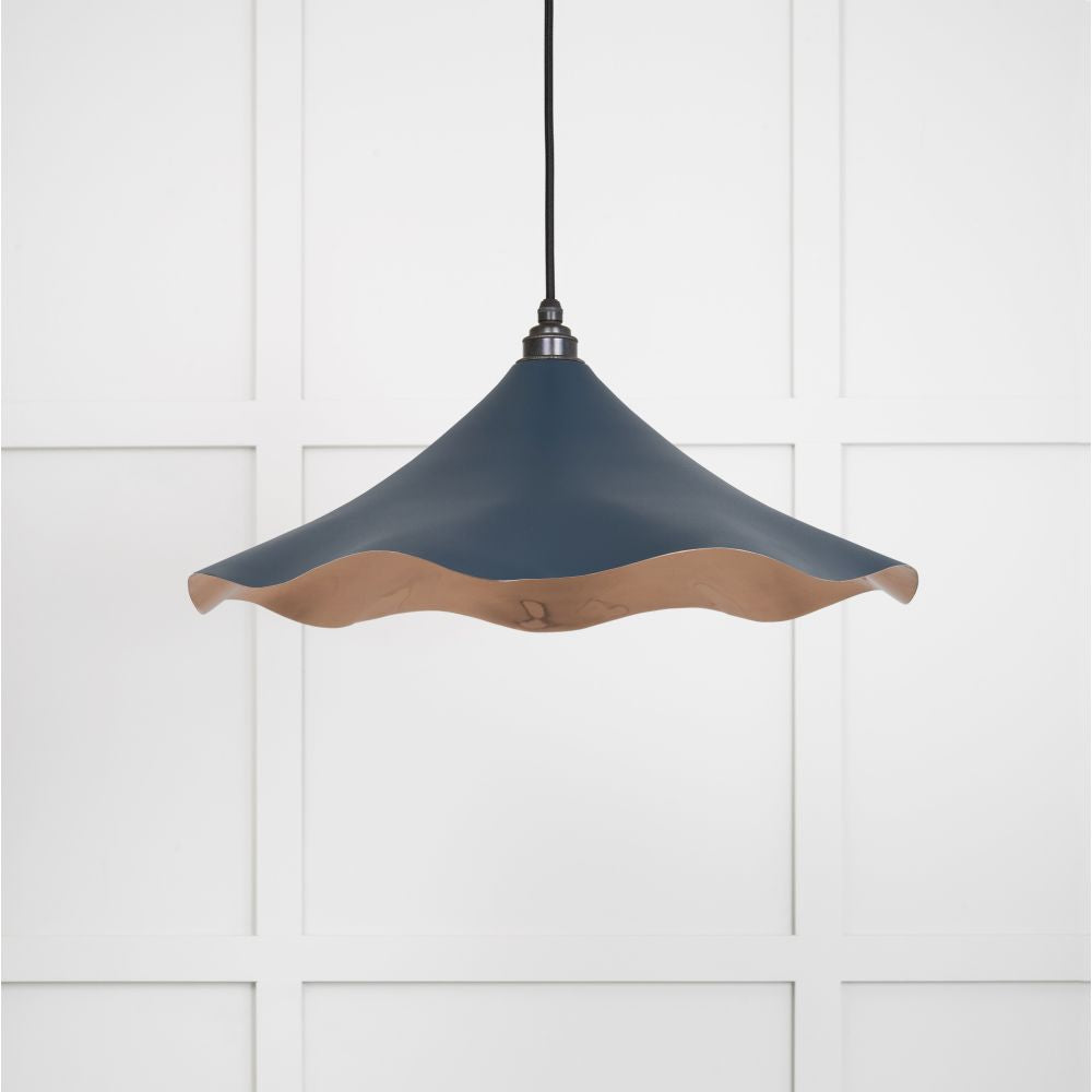 This is an image showing From The Anvil - Smooth Copper Flora Pendant in Dusk available from trade door handles, quick delivery and discounted prices