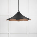 This is an image showing From The Anvil - Smooth Copper Flora Pendant in Elan Black available from trade door handles, quick delivery and discounted prices