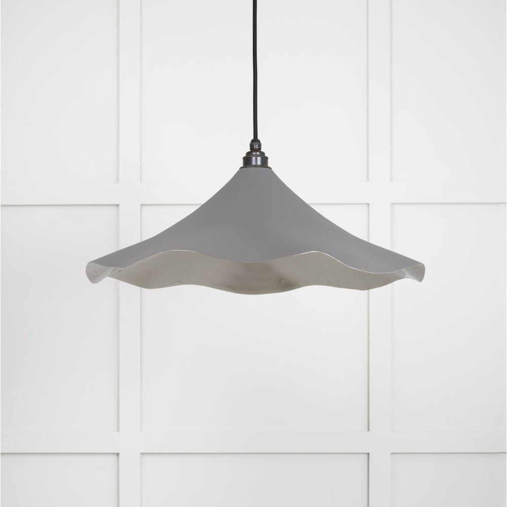 This is an image showing From The Anvil - Smooth Nickel Flora Pendant in Bluff available from trade door handles, quick delivery and discounted prices